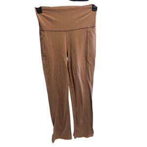 Athleta Transcend Stash Crop Straight Leg Brown Leggings. Size Small